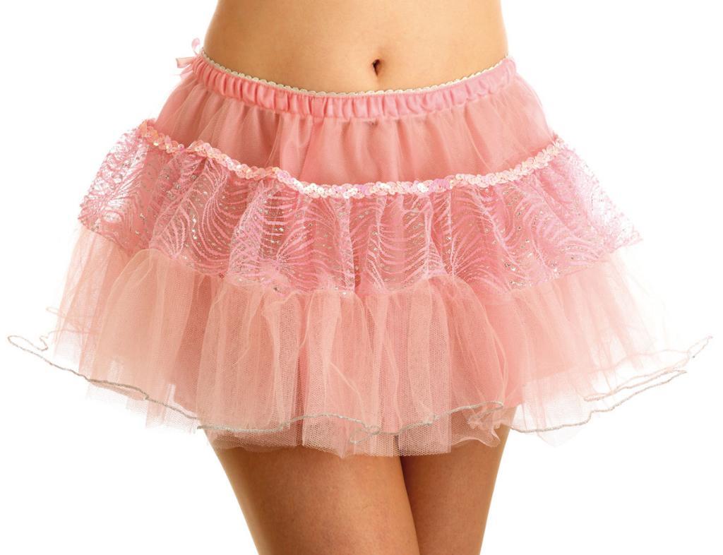Pink Sequined Tutu Skirt from a collection of petticoats and tutus at Karnival Costumes www.karnival-house.co.uk your dress up specialists