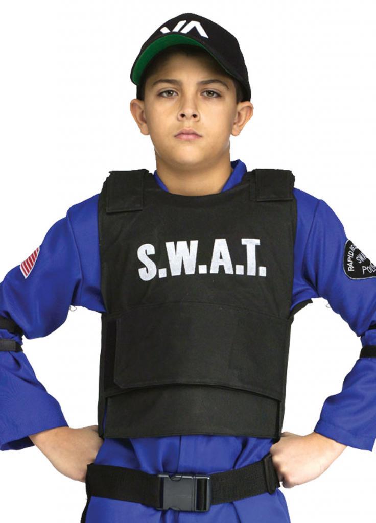 Boy's Police SWAT Vest from a collection of kids police fancy dress at Karnival Costumes