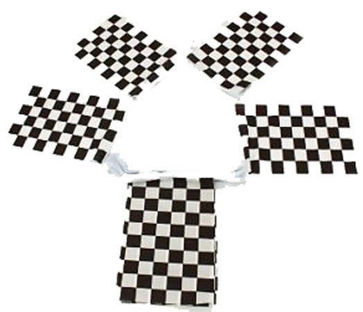 Black and White Chequered Bunting in 20m length