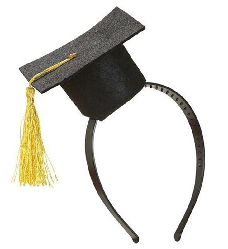 Mini-Mortar Board for Ladies Graduation party accessory by Widmann 05692 available here at Karnival Costumes online party shop