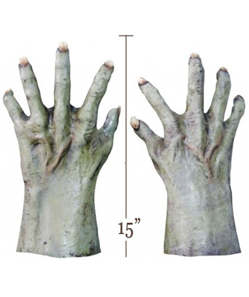 Green Zombie Hands by Ghoulish Productions from Karnival Costumes