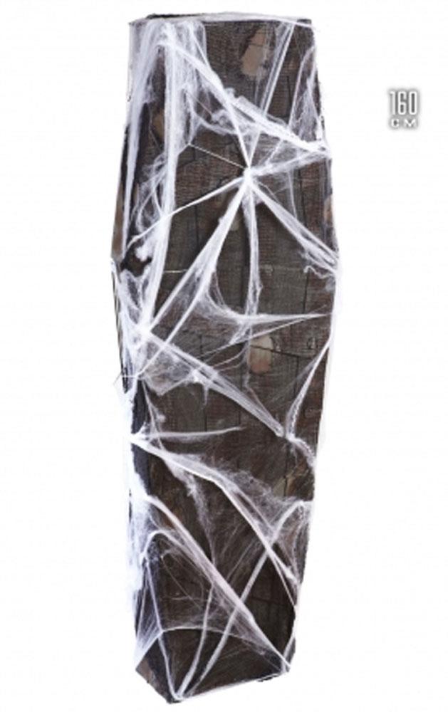 Full Size Coffin with Gauze Decoration - Halloween Props at Karnival Costumes