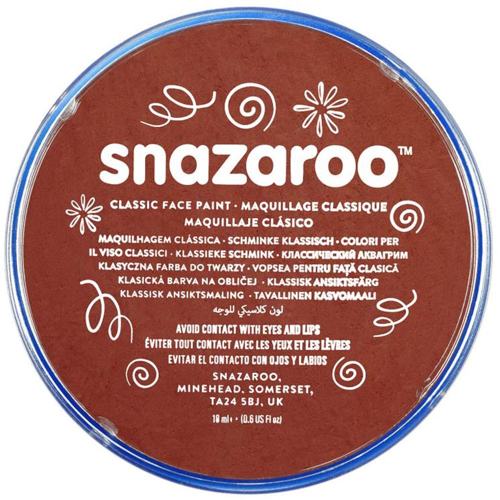Rust Brown Face and Body Paint 18ml by Snazaroo 1118977 available here at Karnival Costumes online party shop