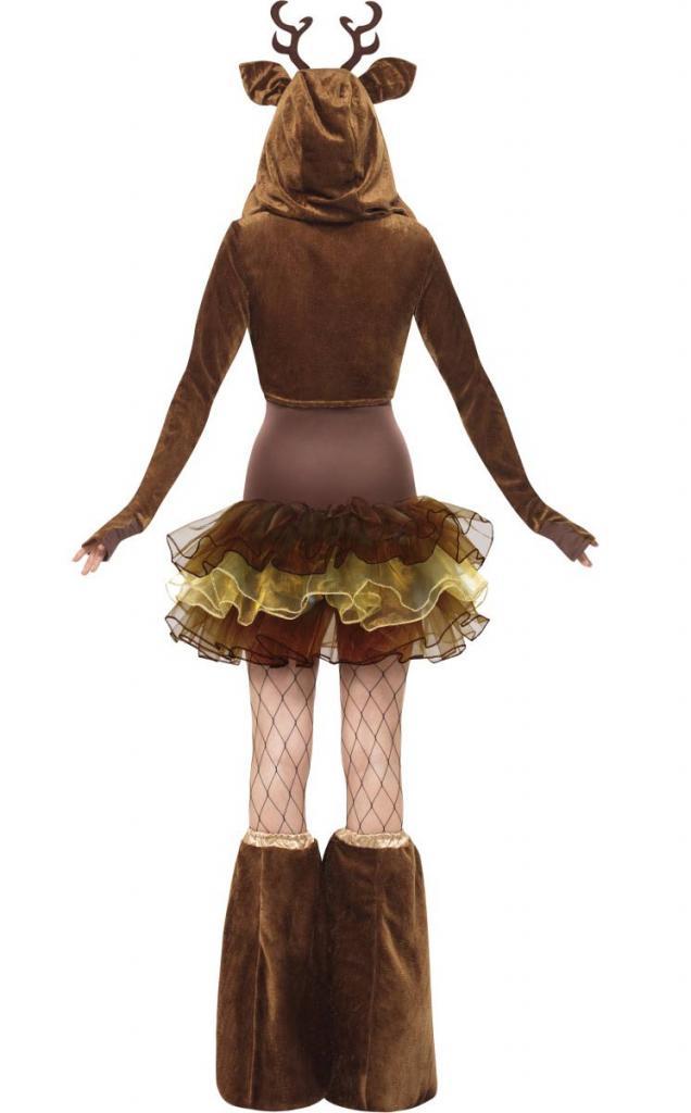 Smiffy's Fever Reindeer Adult Fancy Dress for ladies view from behind