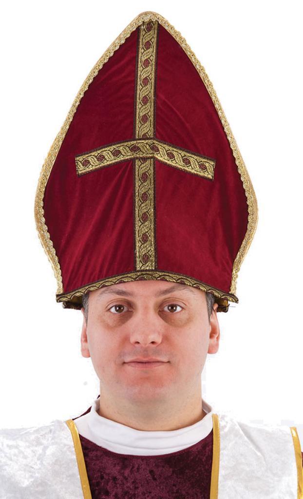 Deluxe Velvet Mitre Hat - Religious Costume Hats