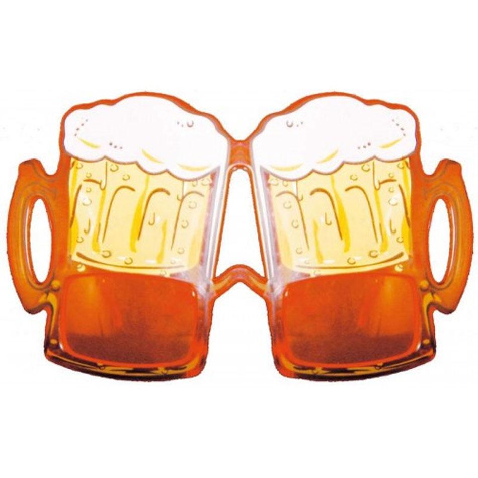 Orange Oktoberfest Bierstein Party Glasses by Folat 30536. Novelty Glasses from Karnival Costumes