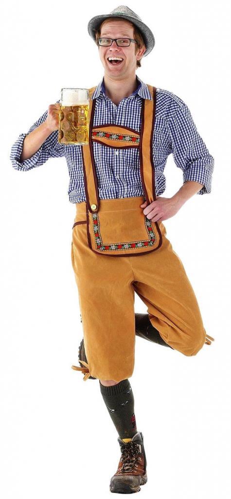 Bavarian Lederhosen Tyrolean Shorts by Folat 61455 available from Karnival Costumes