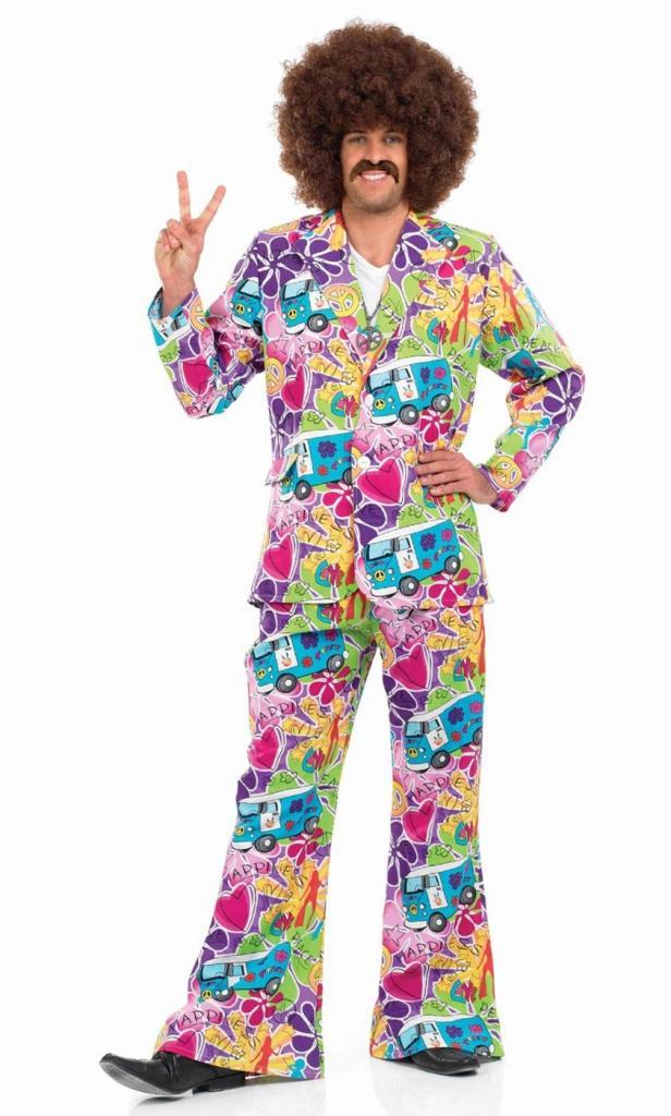Psychedelic Suit Men's Hippy Fancy Dress Costume by Fun Shack 3349 from Karnival Costumes