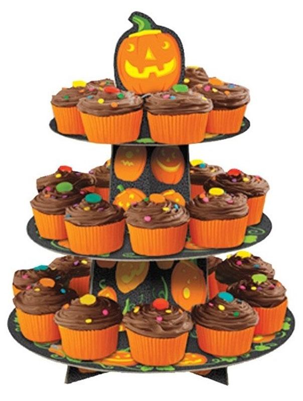 Halloween Pumpkin Cupcake Stand by Unique 90308 and available from Karnival Costumes