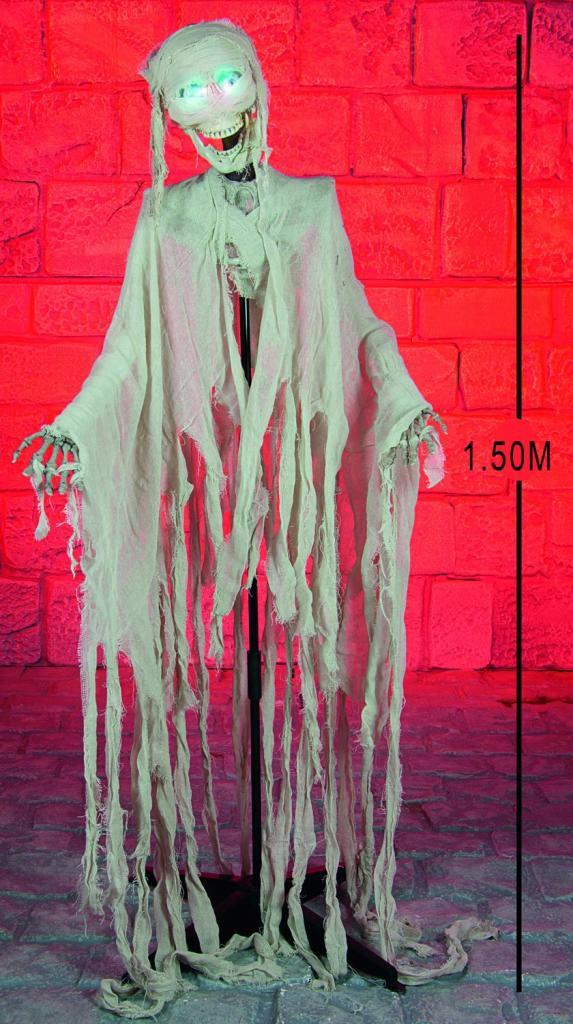 1.50M tall Standing Mummy with Light Up Eyes and Sound by Premier Decorations HB142058 from Karnival Costumes