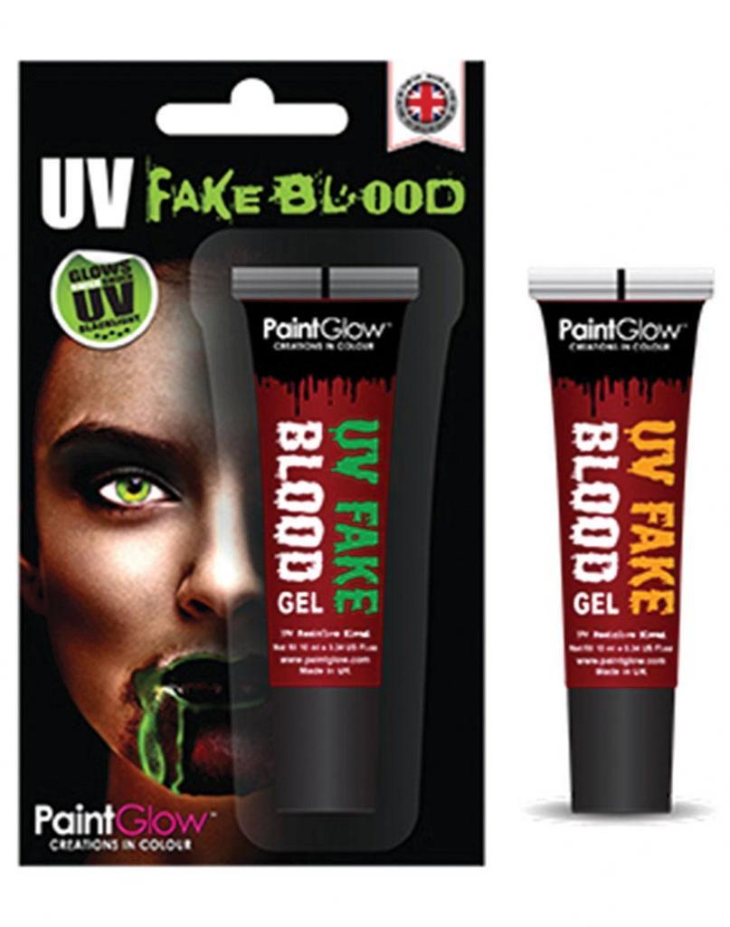 Green Glow UV Fake Blood Gel by Paint Glow and available from Karnival Costumes