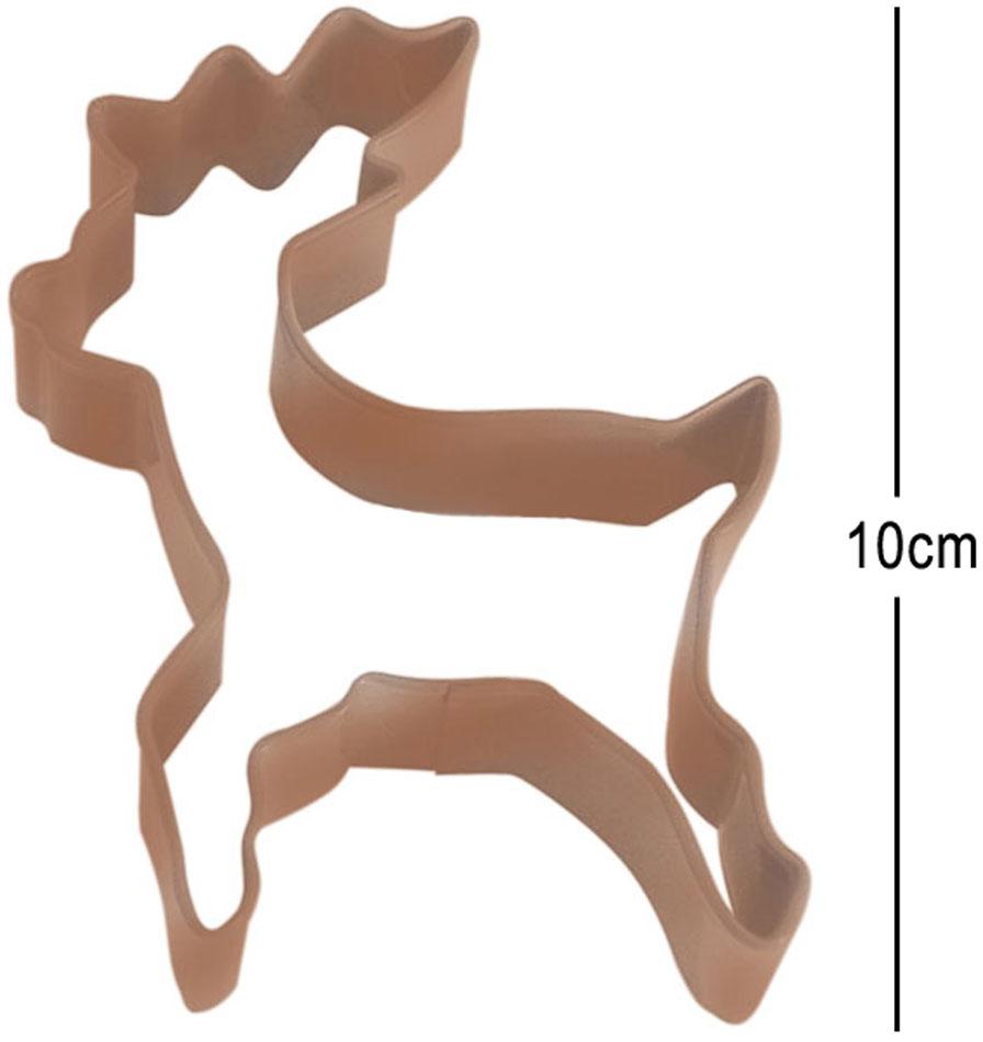 Reindeer Cookie Cutter measuring approx 4" in height from the Christmas Bakeware range at Karnival Costumes