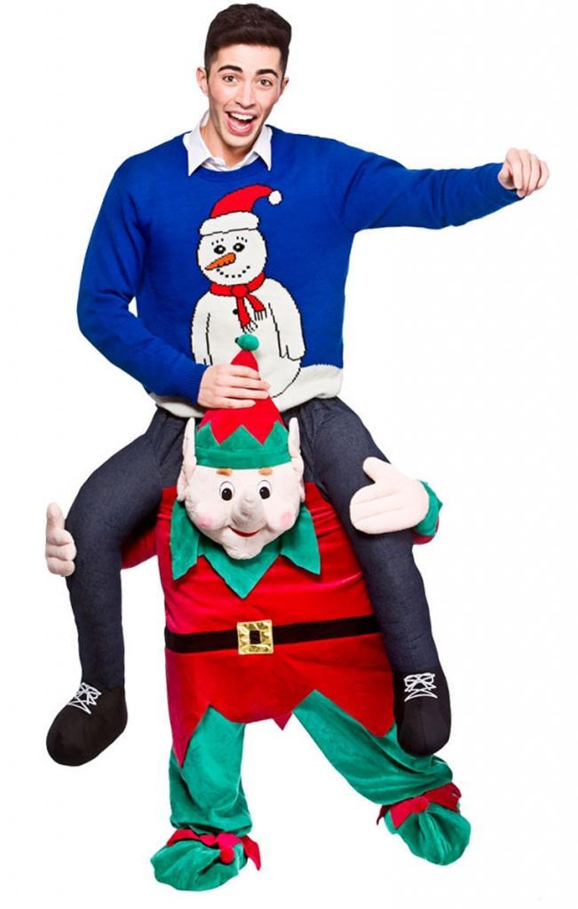 Christmas Carry Me Elf Costume for Adults by Wicked MA-8592 available from Karnival Costumes online party shop