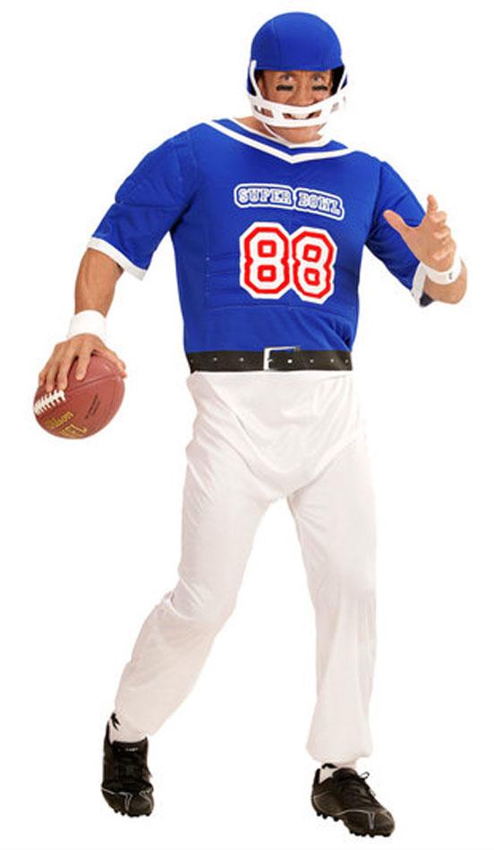 American Football Super Bowl Costume for men in all sizes by Widmann 0392 and available from Karnival Costumes