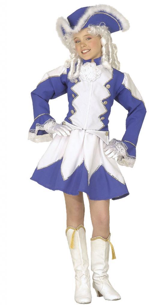 Majorette Fancy Dress Costume for Children in blue and white by Widmann 3485B sizes small to large available from Karnival Costumes online party shop