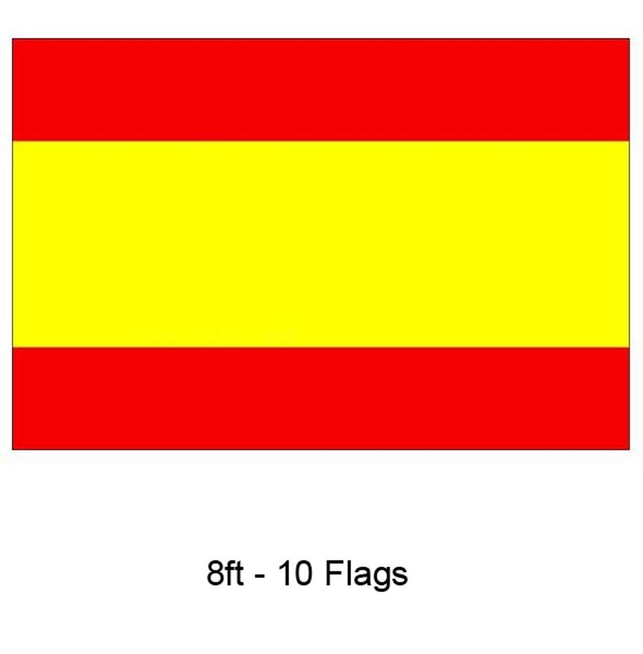 Spanish Flag Paper Party Bunting 8ft Long by Flagtastic available from Karnival Costumes online party shop
