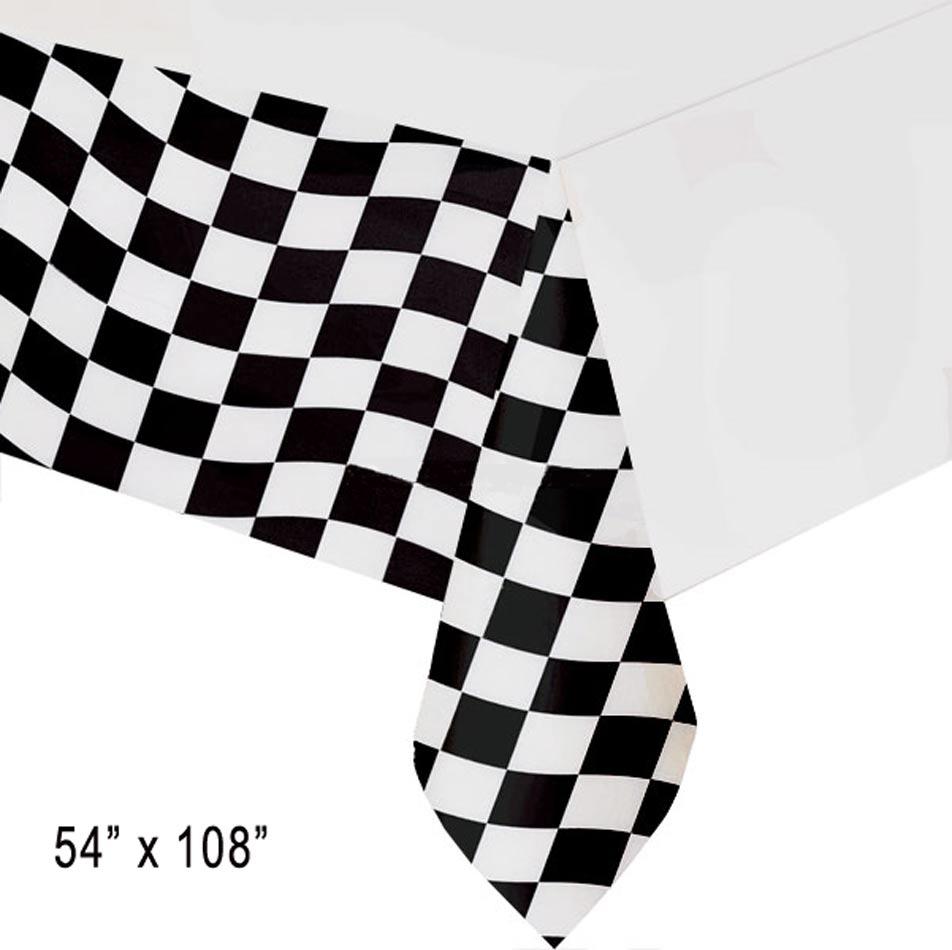 Motor Racing Grand Prix Paper Tablecover 54" x 108" by Creative Party 546405 and available from Karnival Costumes online party shop