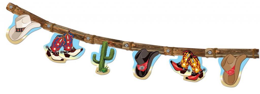 Wild West Decorative Party Banner by Forum Novelties 75907 available in the UK from Karnival Costumes