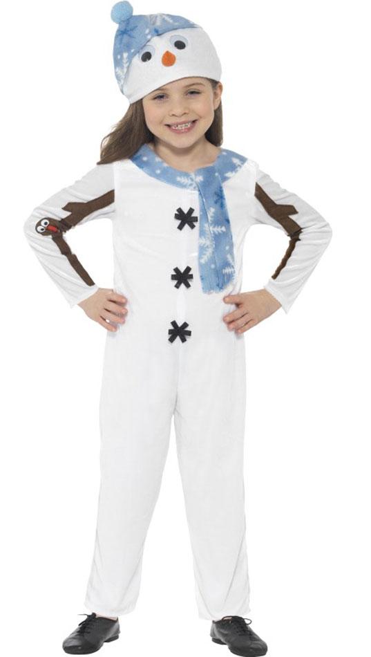 Cute Snowman Fancy Dress Costume for Toddlers by Smiffy 21480 available here at Karnival Costumes online Christmas party shop