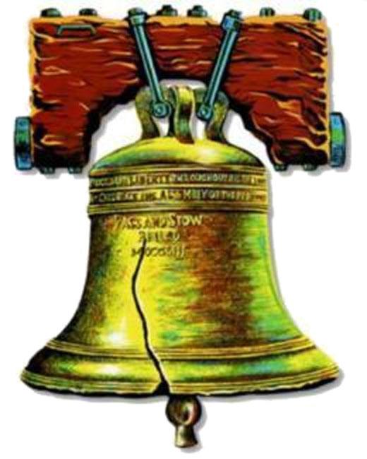 American Liberty Bell Cutout Hanging Decoration by Beistle 55853 available in the UK here at Karnival Costumes online party shop