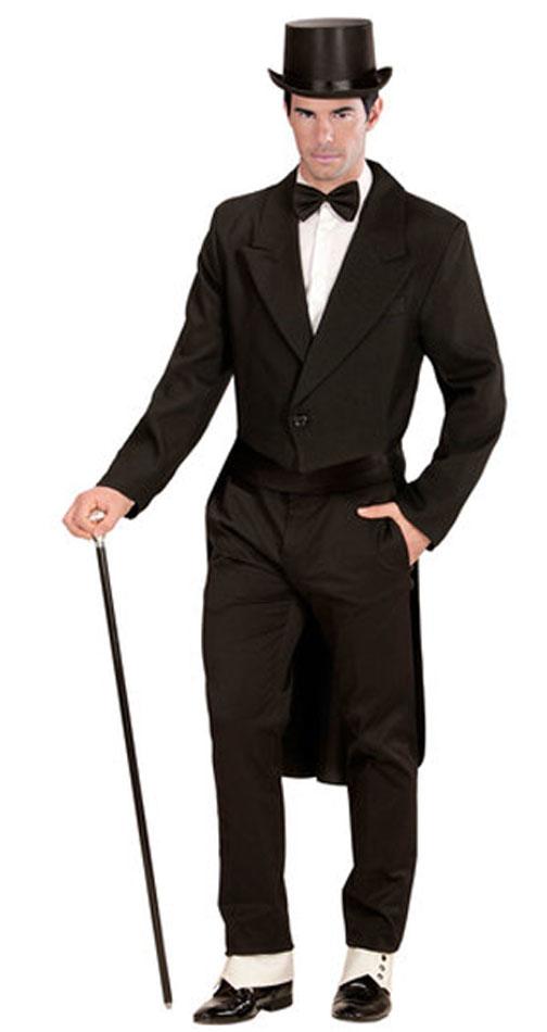 Black Tailcoat Adult Fancy Dress Costume by Widmann 5903 available here at Karnival Costumes online party shop