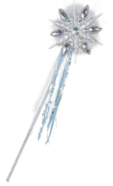 Deluxe Ice Fairy Snowflake Wand with sequins and crystals by Amscan 845338 and available here at Karnival Costumes online party shop