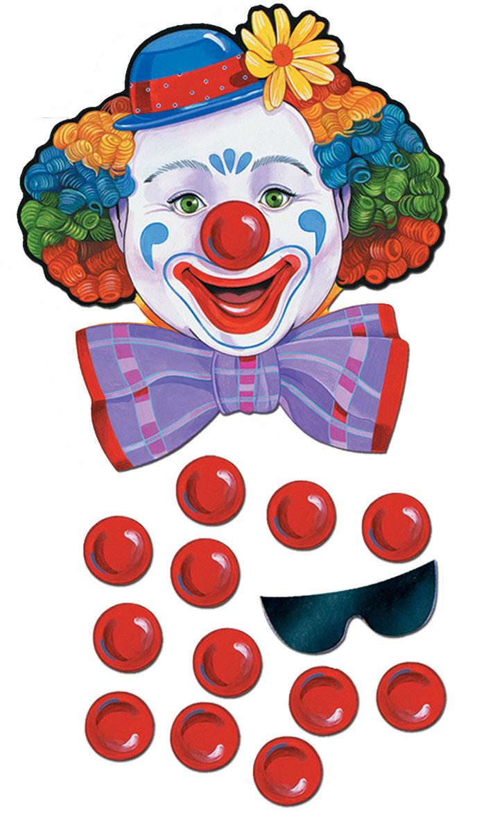 Circus Clown Party Game Pin the Nose on the Clown party game by Beistle 66669 available here at Karnival Costumes online party shop