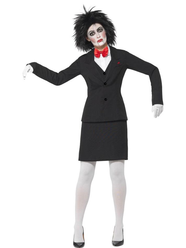 JIGSAW Puppet Adult Halloween Female Costume by Smiffys 25918 available here at Karnival Costumes online Halloween party shop