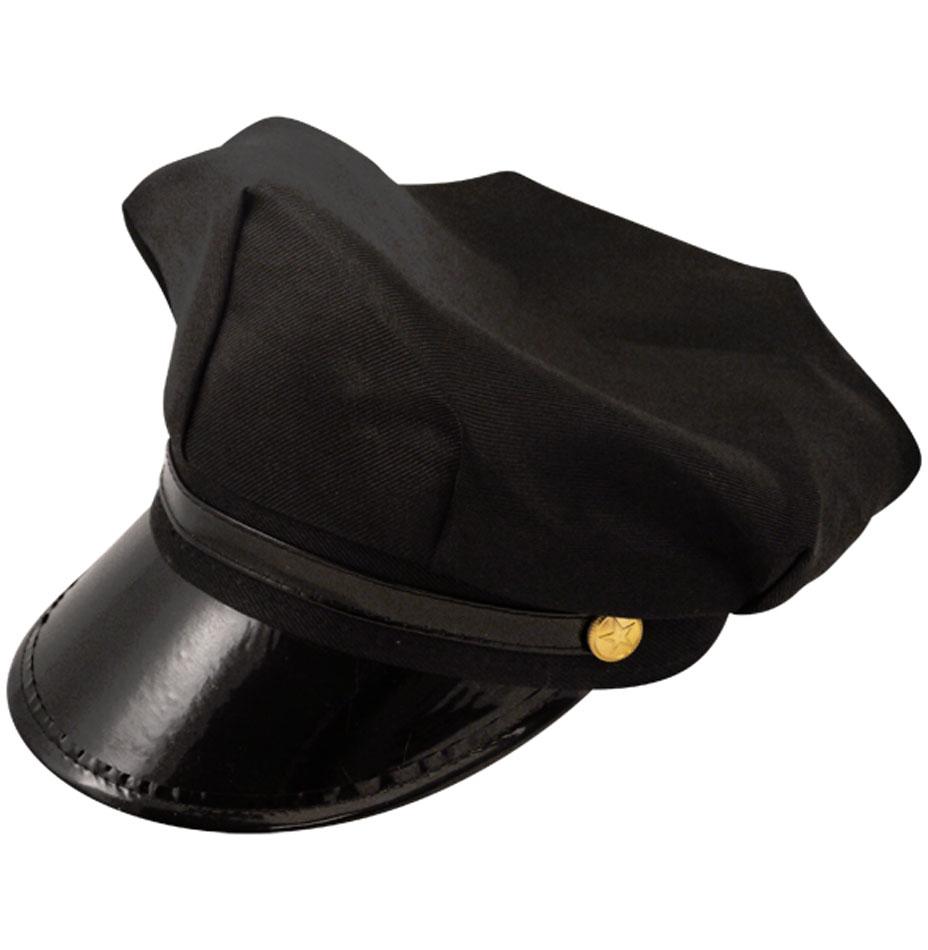 Chauffeur Hat in Black for Adults by Henbrandt H36442 available here at Karnival Costumes online party shop