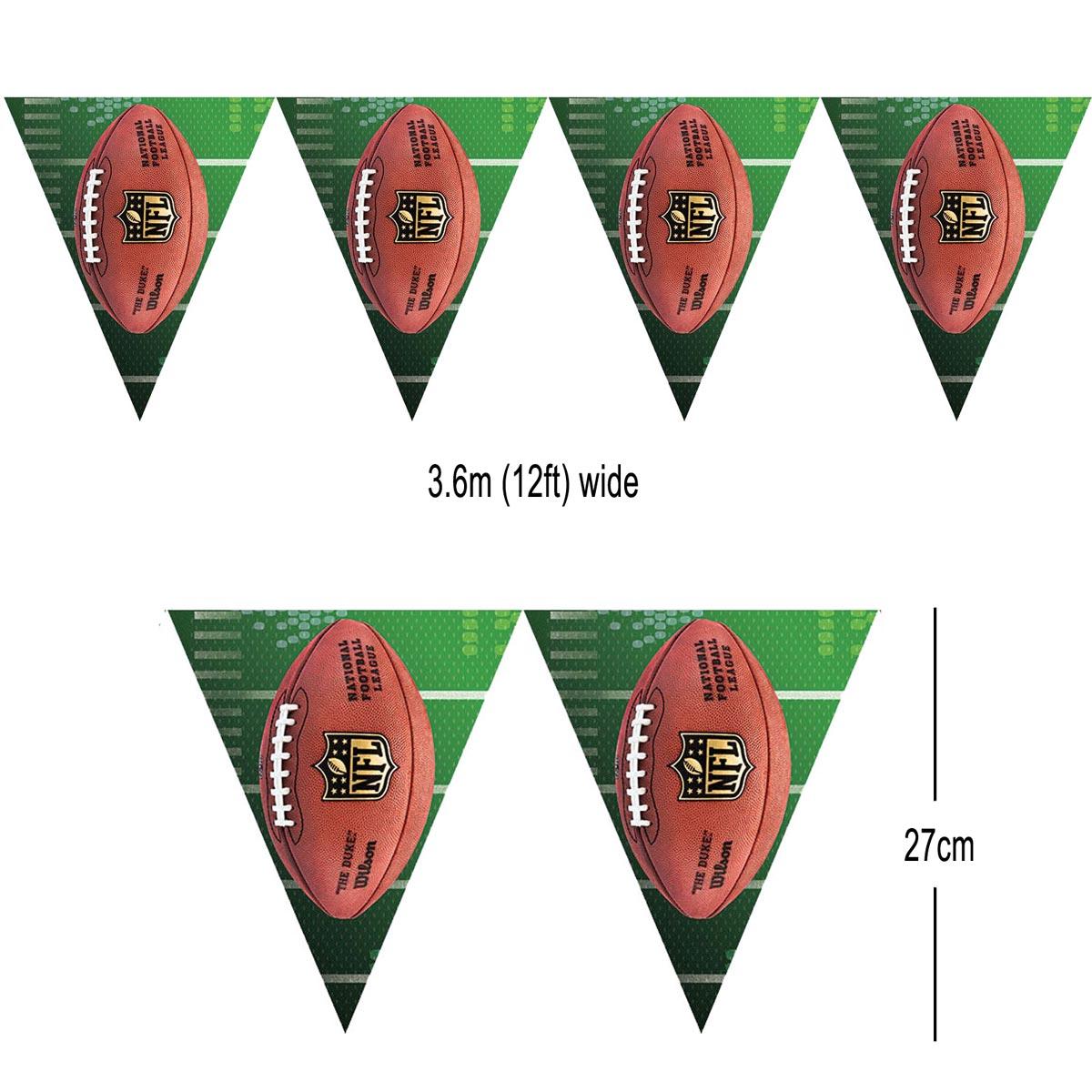 American Football NFL Pennant Bunting (12ft) by Amscan 123469 available here at Karnival Costumes online party shop