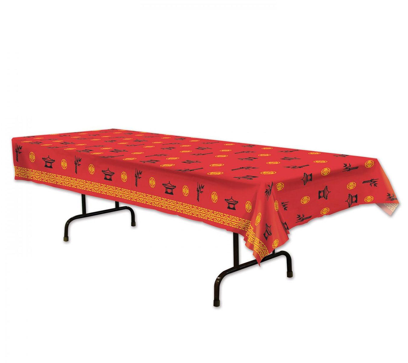 Oriental or Asian Themed Plastic Table Cover by Beistle 59966 available here at Karnival Costumes online party shop