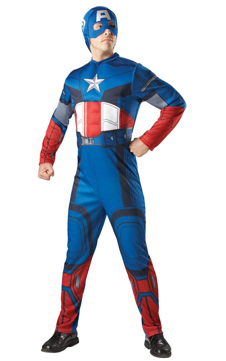 Fully licensed Deluxe Captain America Muscle Chest Costume by Rubies 810278 available here at Karnival Costumes online party shop