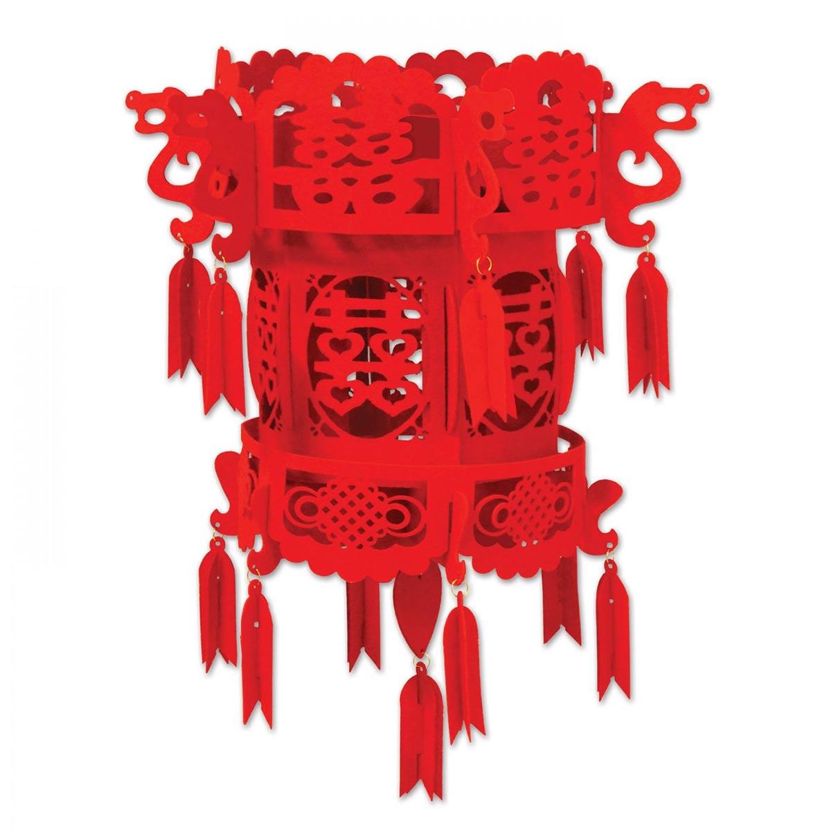 Deluxe Chinese Palace Felt 18" Hanging Decoration by Beistle 59995 available here at Karnival Costumes online party shop