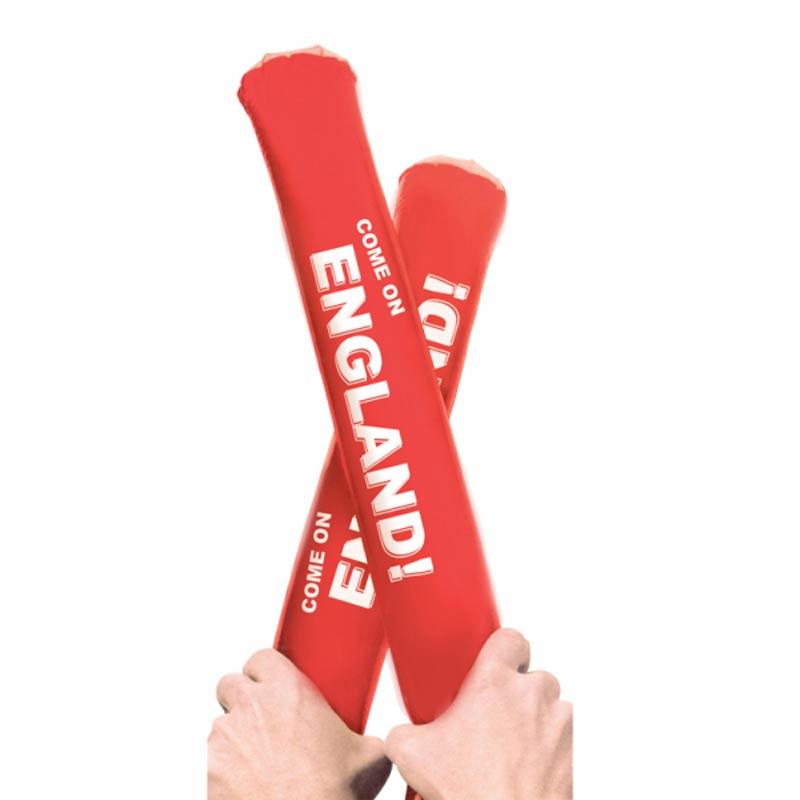 England Rumble Sticks - pk2 by amscan 992718 available here at Karnival Costumes online party shop