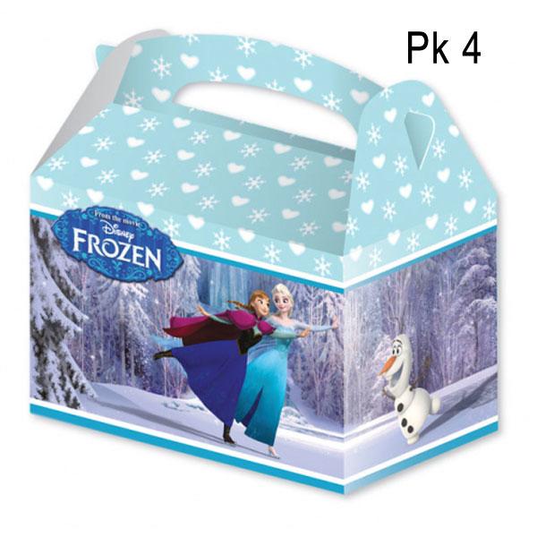 Frozen Party Boxes pack 4 boxes by Amscan 999272 available here at Karnival Costumes online party shop