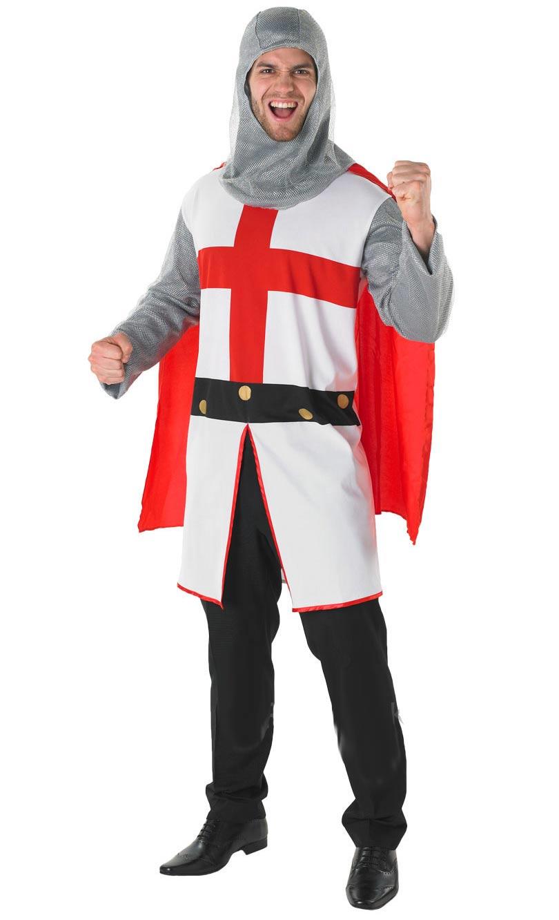 St George Crusader Knight Fancy Dress Costume for men by Rubies 880643 available here at Karnival Costumes nline party shop
