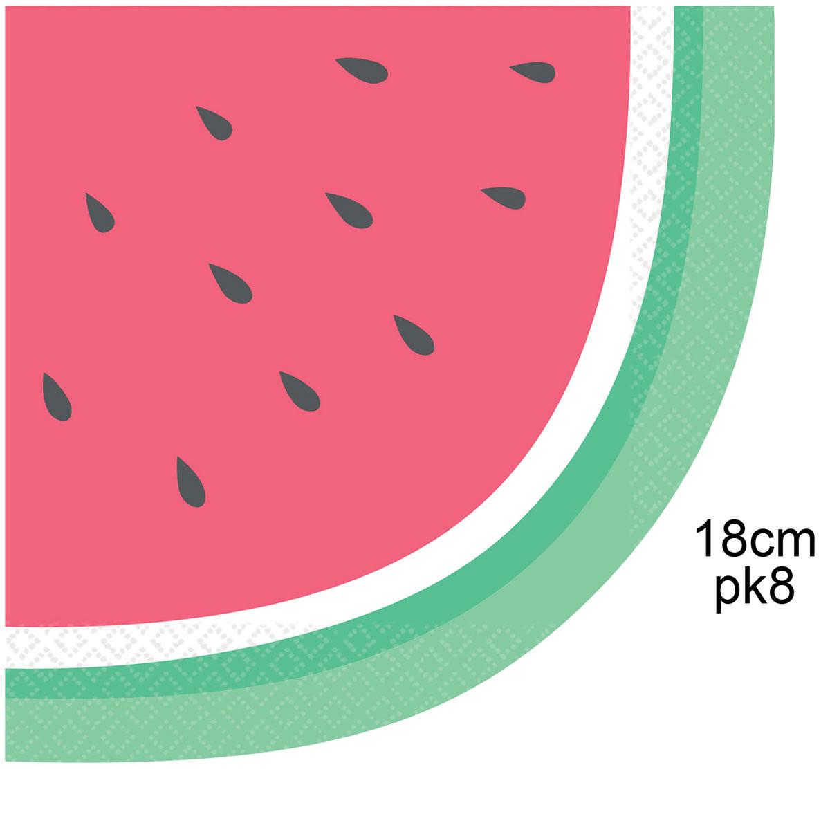 Just Chillin Fruit Salad Water Melon Die-cut Napkins pk16 by Amscan 512759 available here at Karnival Costumes online party shop