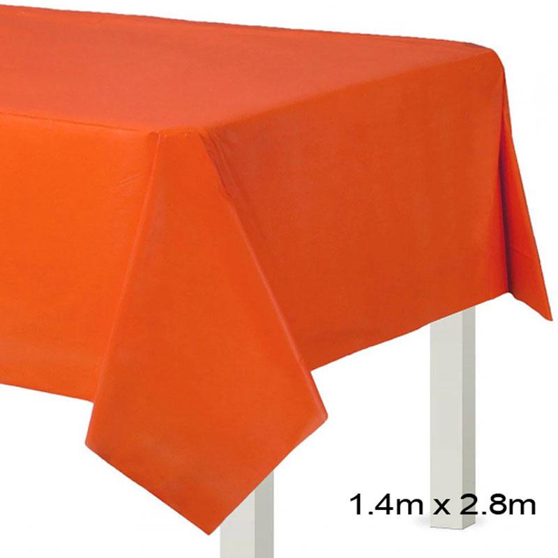 Orange Peel Plastic Tablecover measuring 137cm x 274cm by Amscan 77015-05 available here at Karnival Costumes online party shop