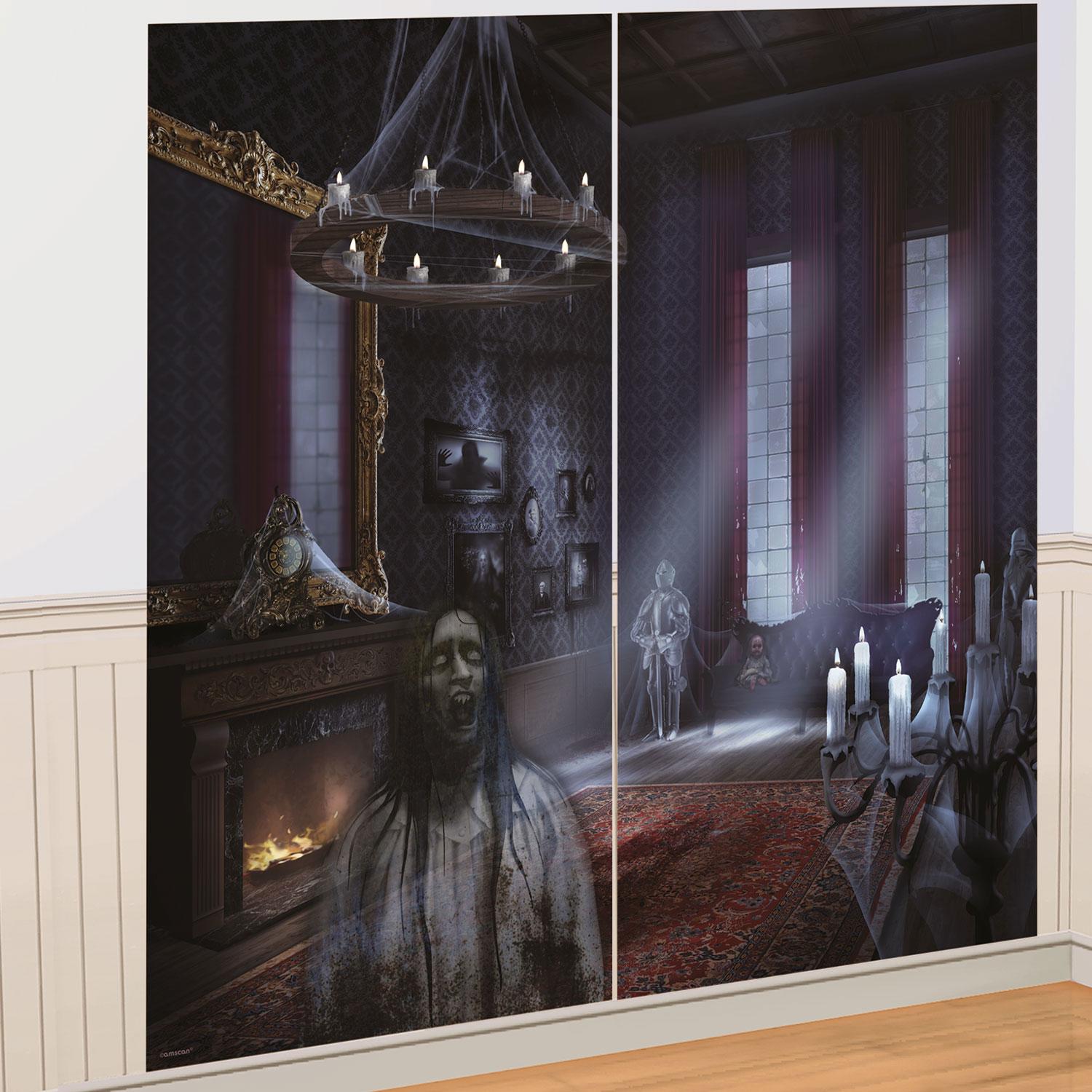 Dark Manor Wall Decoration Kit 1.65m x 1.65m by Amscan 670946 available here at Karnival Costumes online party shop