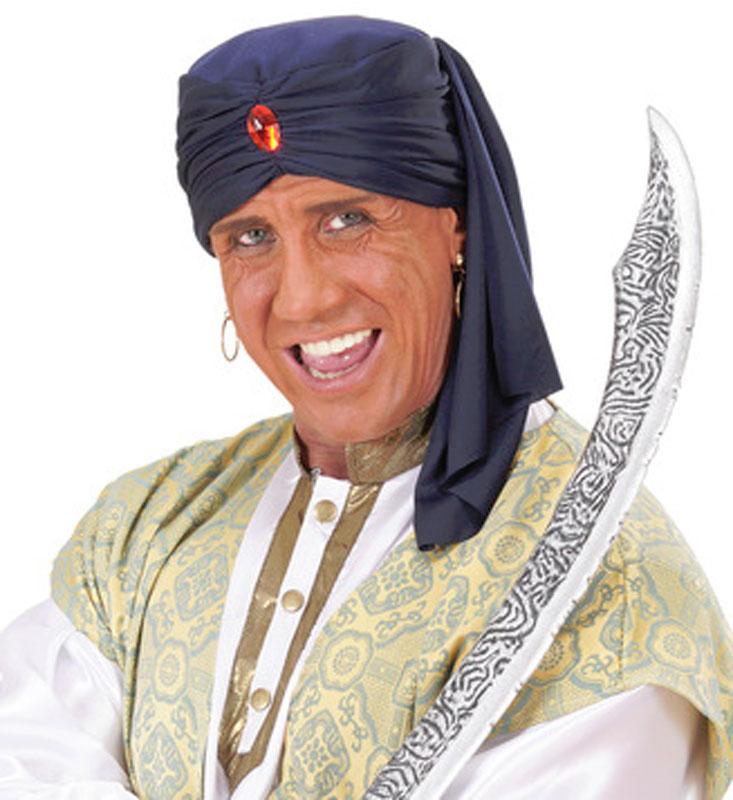 Blue Ali Baba Turban with Gem Blue Ali Baba Turban with Gem