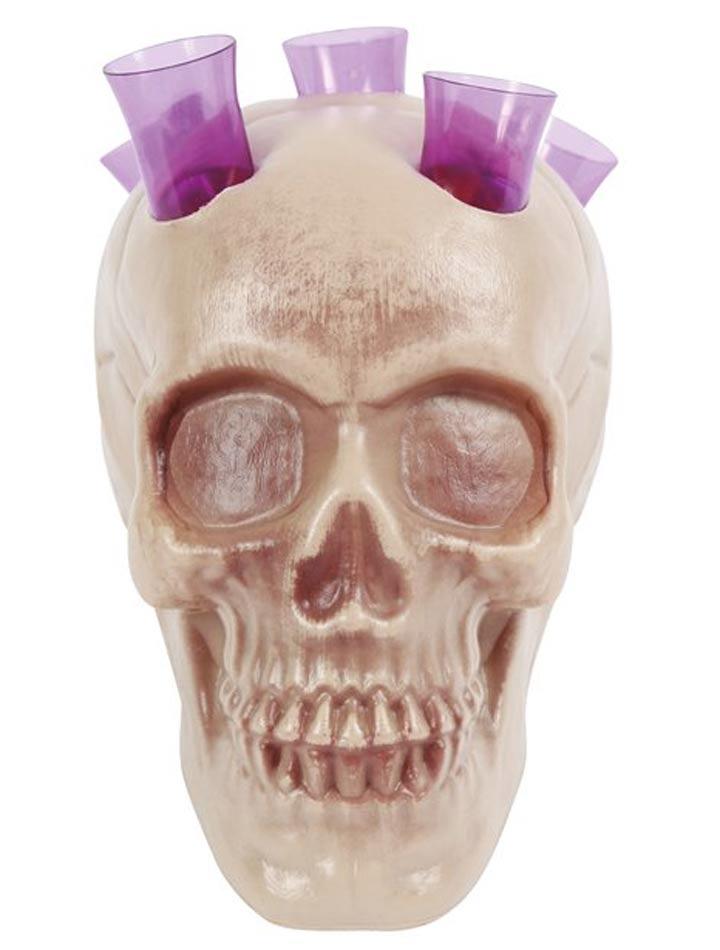 Skull with Test Tube Shooters Skull with Test Tube Shooters