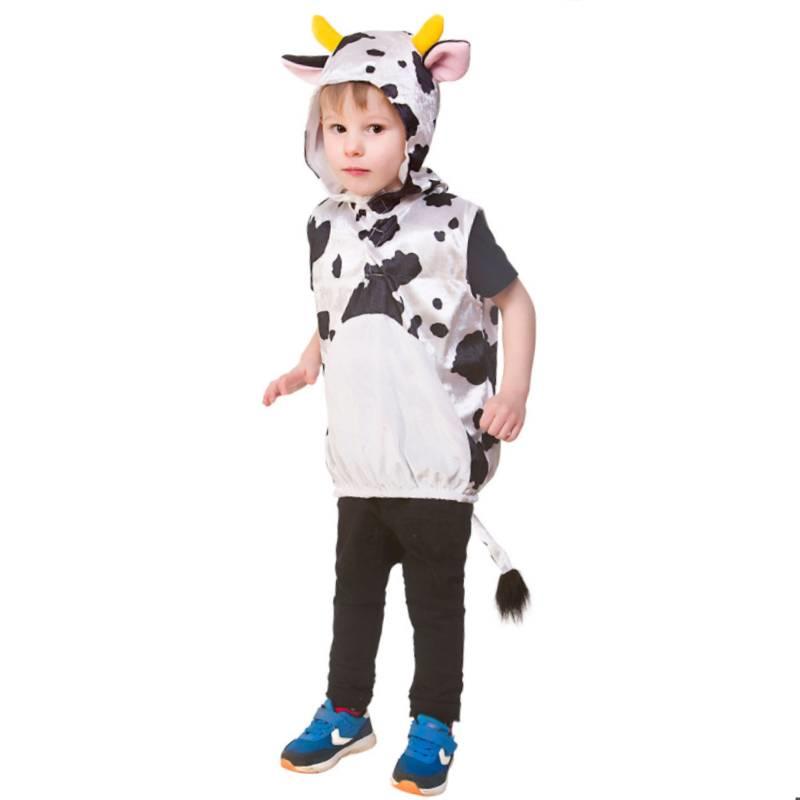 Children's fresian cow hooded tabard fancy dress costume by Wicked KA-5911 and available here at Karnival Costumes online party shop
