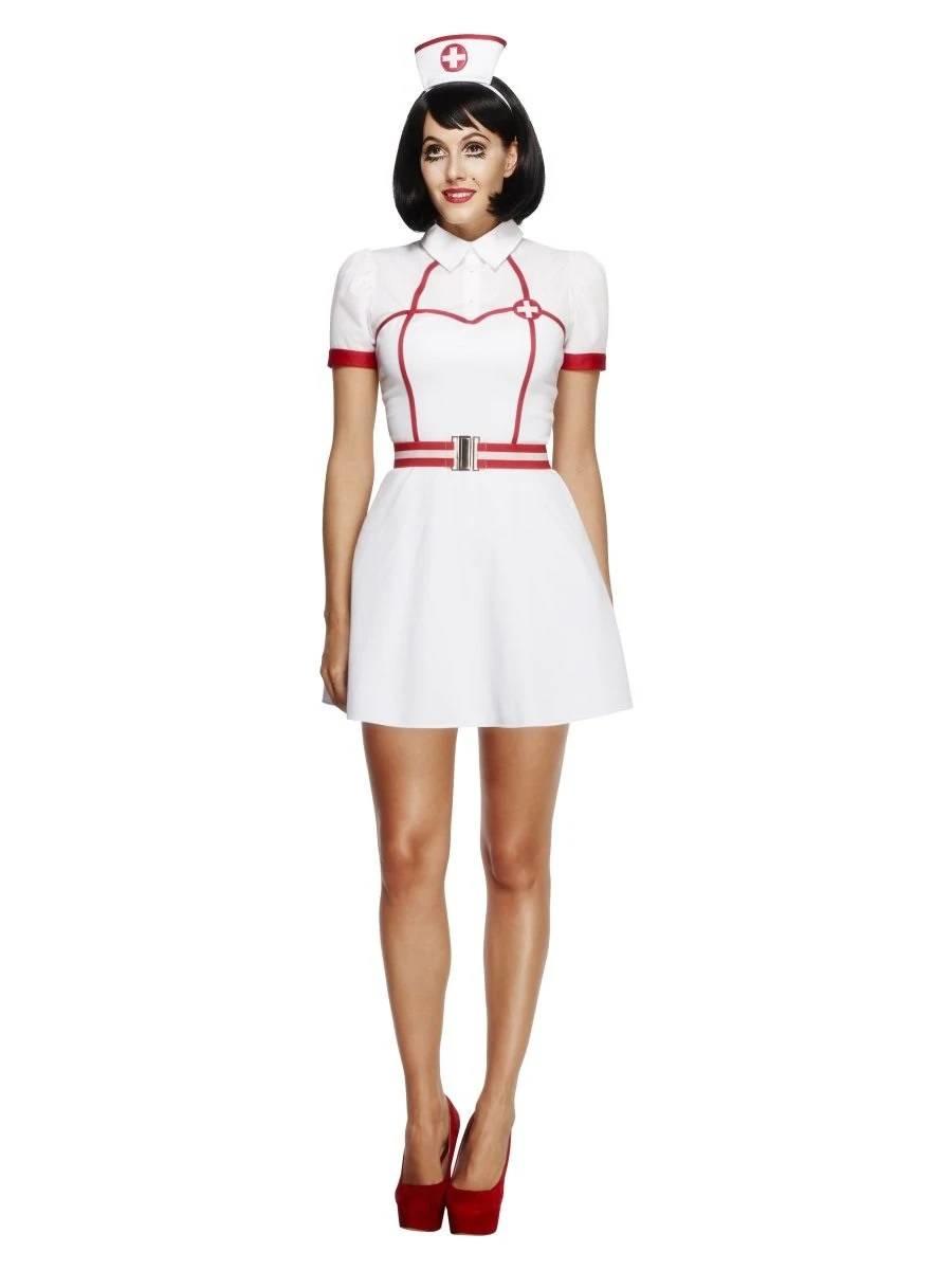 Fever Range Bed Side Nurse costume for adults by Smiffys 43490 available here at Karnival Costumes online party shop