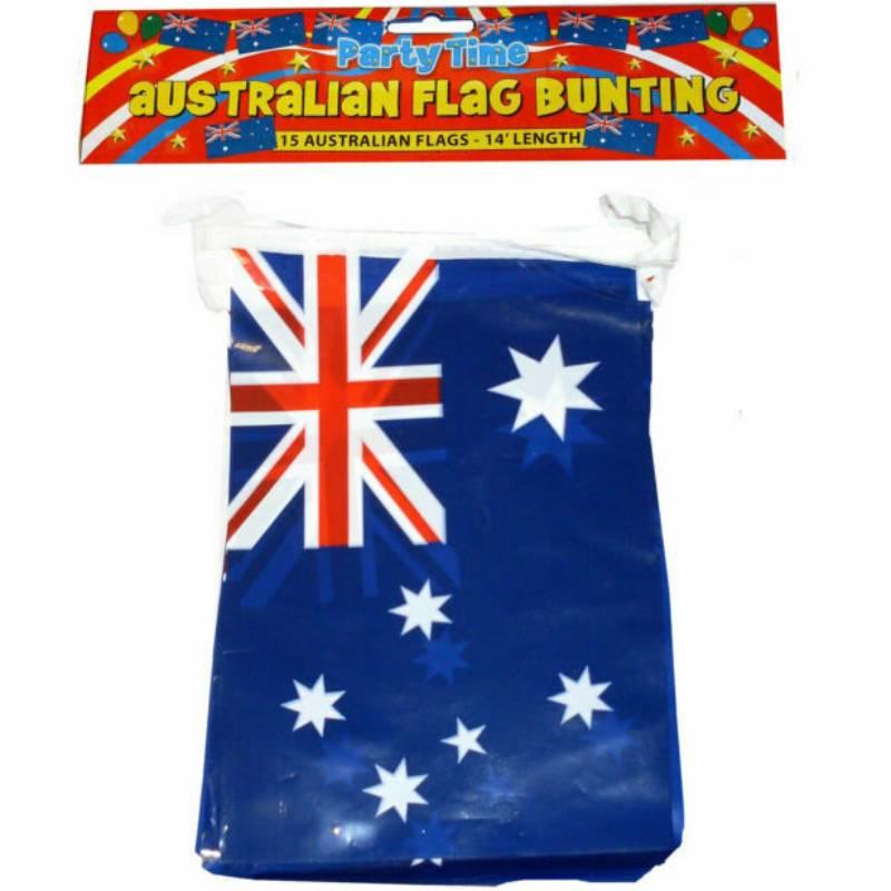 Australian flag plastic bunting by Henbrandt F30585 available here at Karnival Costumes online party shop