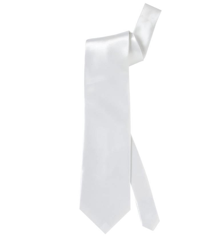 White Satin Tie for Gangsters and Other Costumes by Widmann 2994B available here at Karnival Costumes online party shop