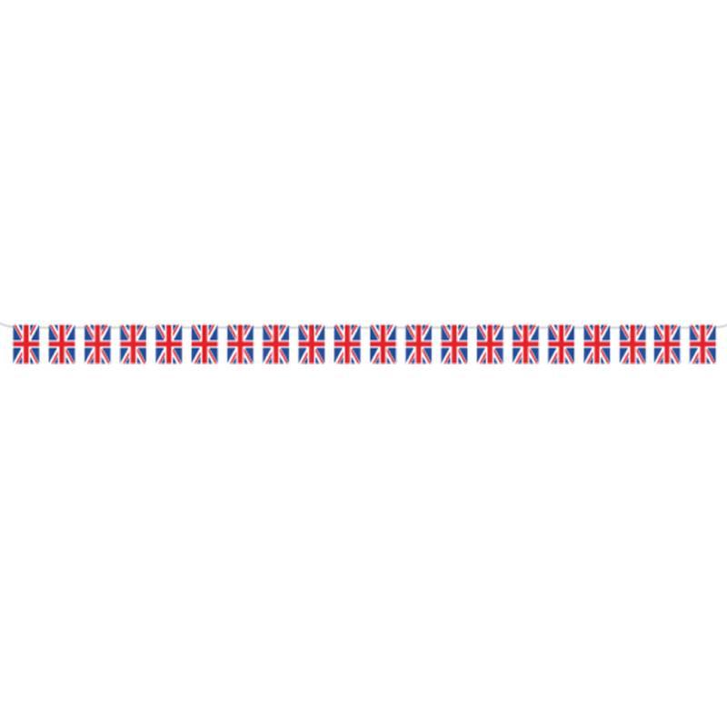 Union Jack Flag 10m Bunting in Plastic by Amscan 9913041 available here at Karnival Costumes online party shop