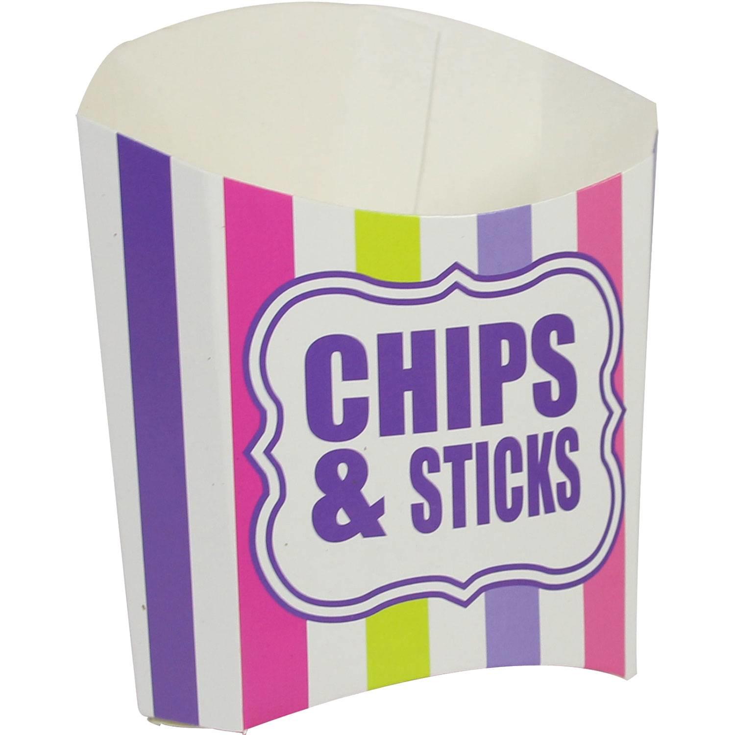 Chips and Sticks Multi-Coloured Stripe Chip Scoop by Amscan 9900104 available here at Karnival Costumes online party shop