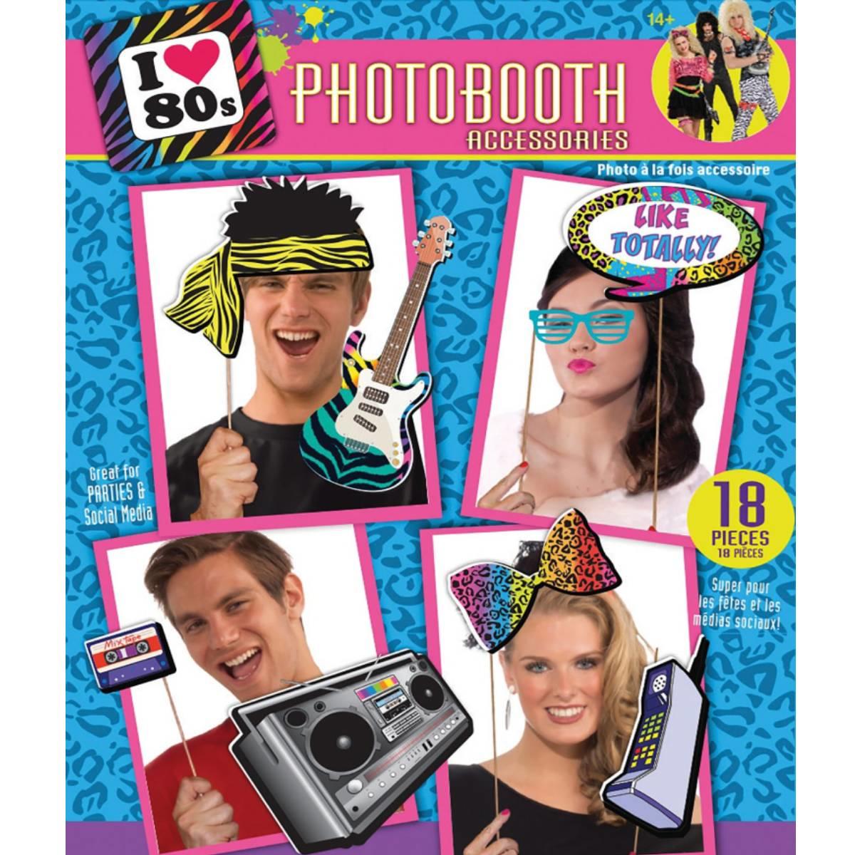 80s Photo Props Set 18pc by Forum Novelties 77463 available here at Karnival Costumes online party shop