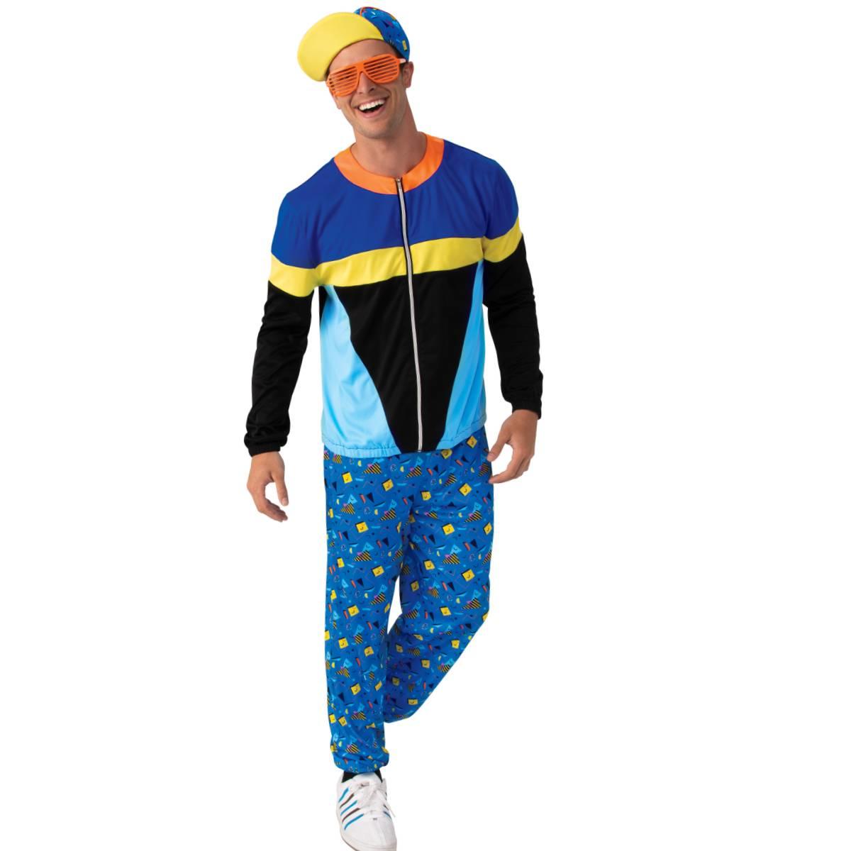90s Tracksuit Costume for Men with Top, Trousers and Hat AF153