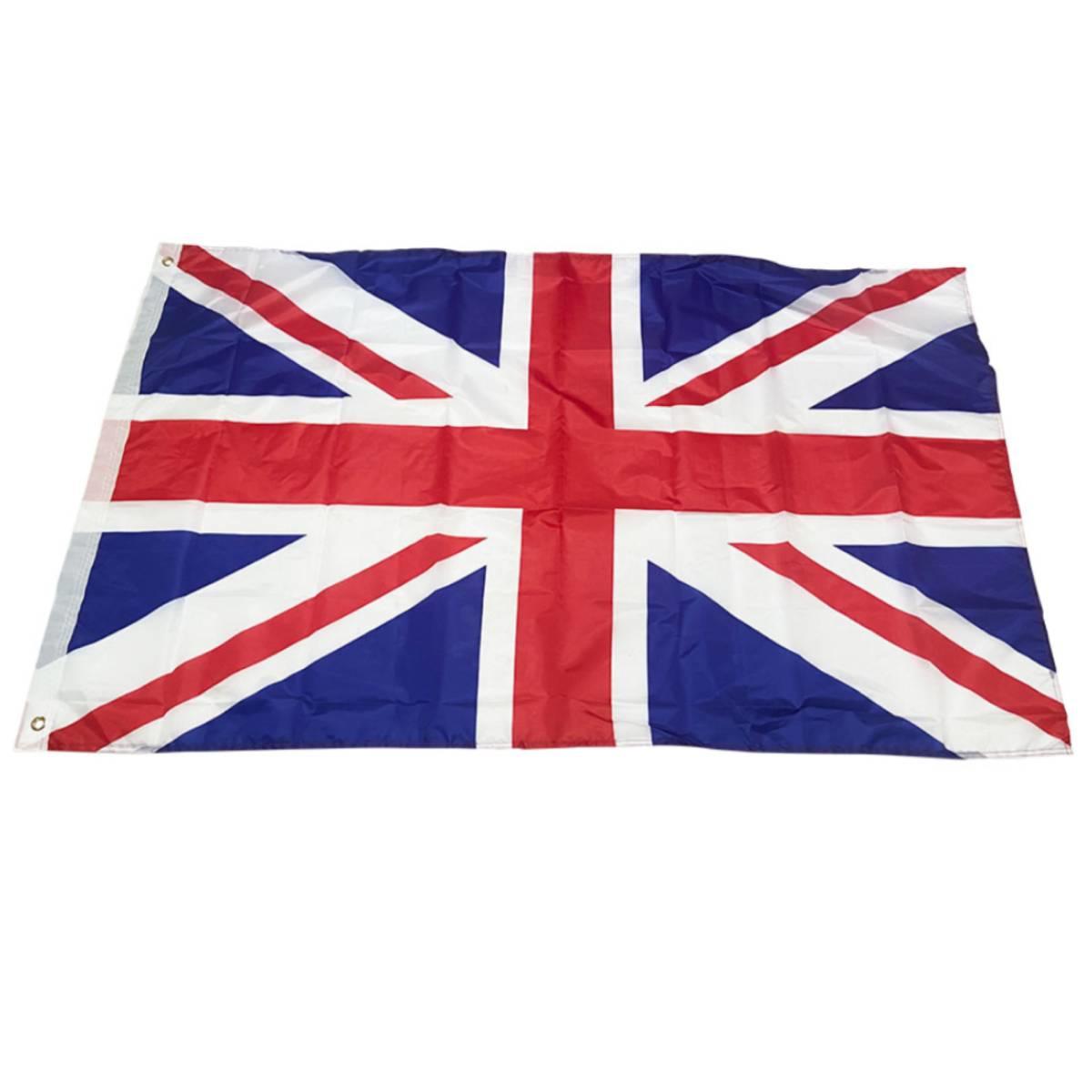 Polyester Union Jack Flag 5ft x 3ft with Eyelets by Wicked AC-9440 available here at Karnival Costumes online party shop
